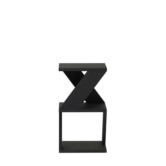 Hanah Home Mesa Lateral Madera Negra 29.6x54.2x29.6 cm